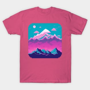 Mountain Melodies Vaporwave T-Shirt